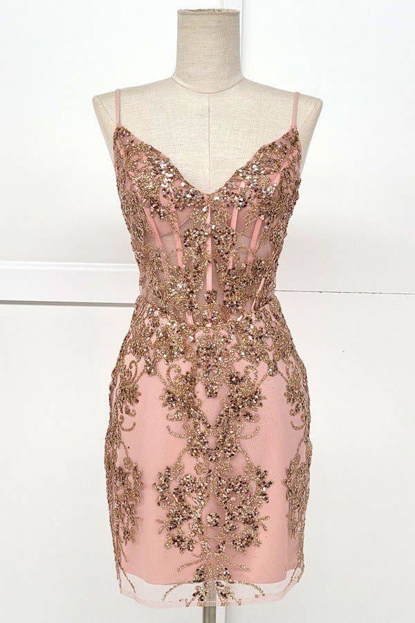 Sequin Embellished Bodycon Mini Dress